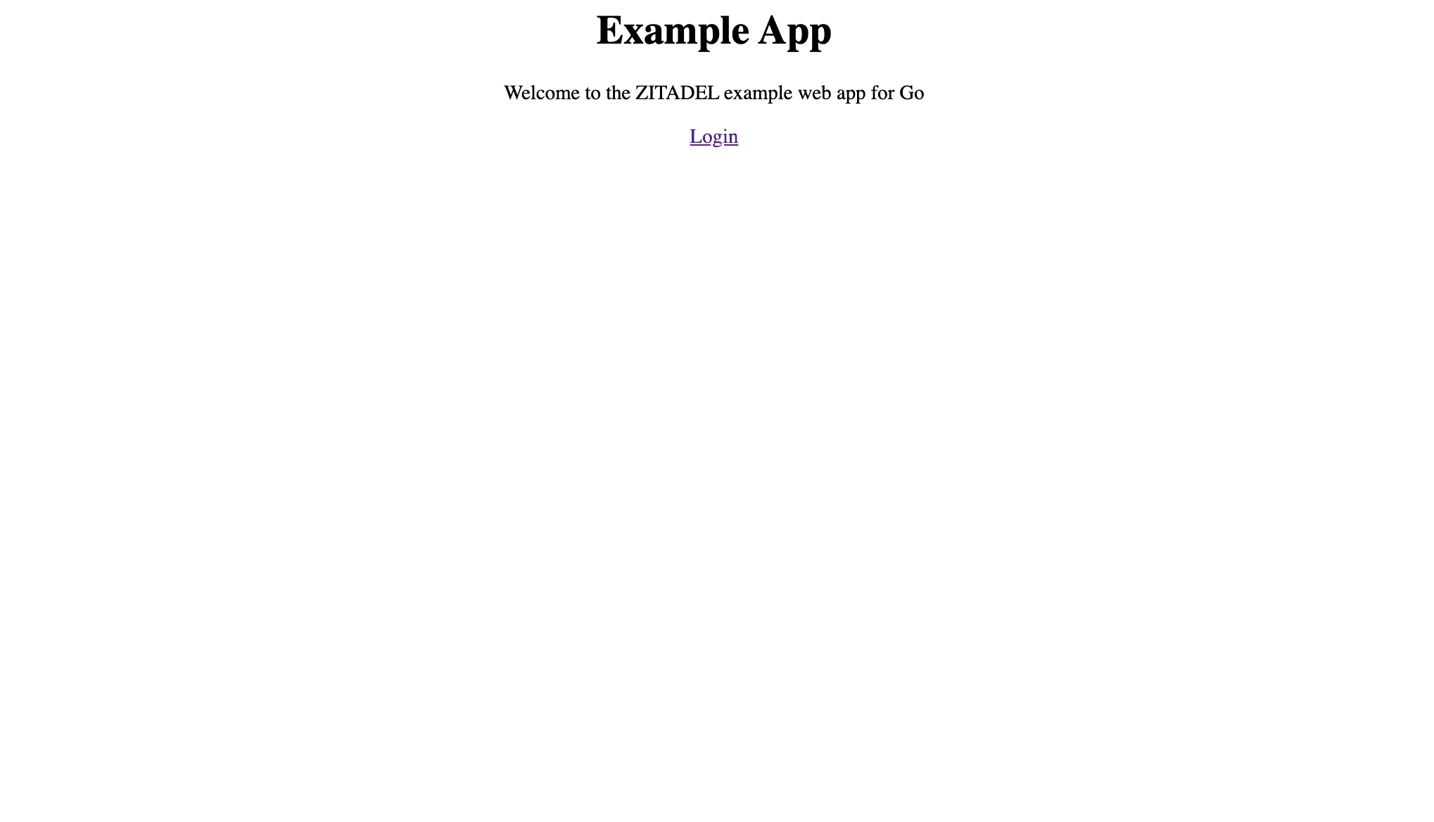Go Example App