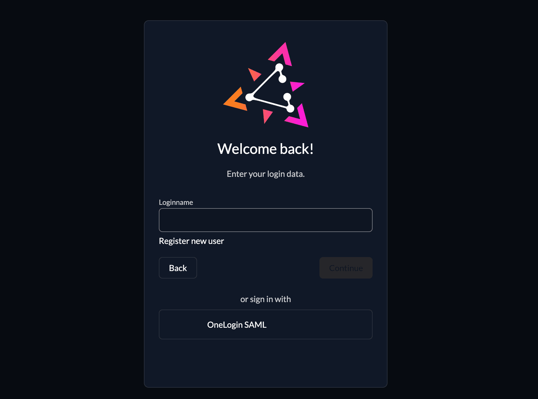 Image: OneLogin button on ZITADEL login