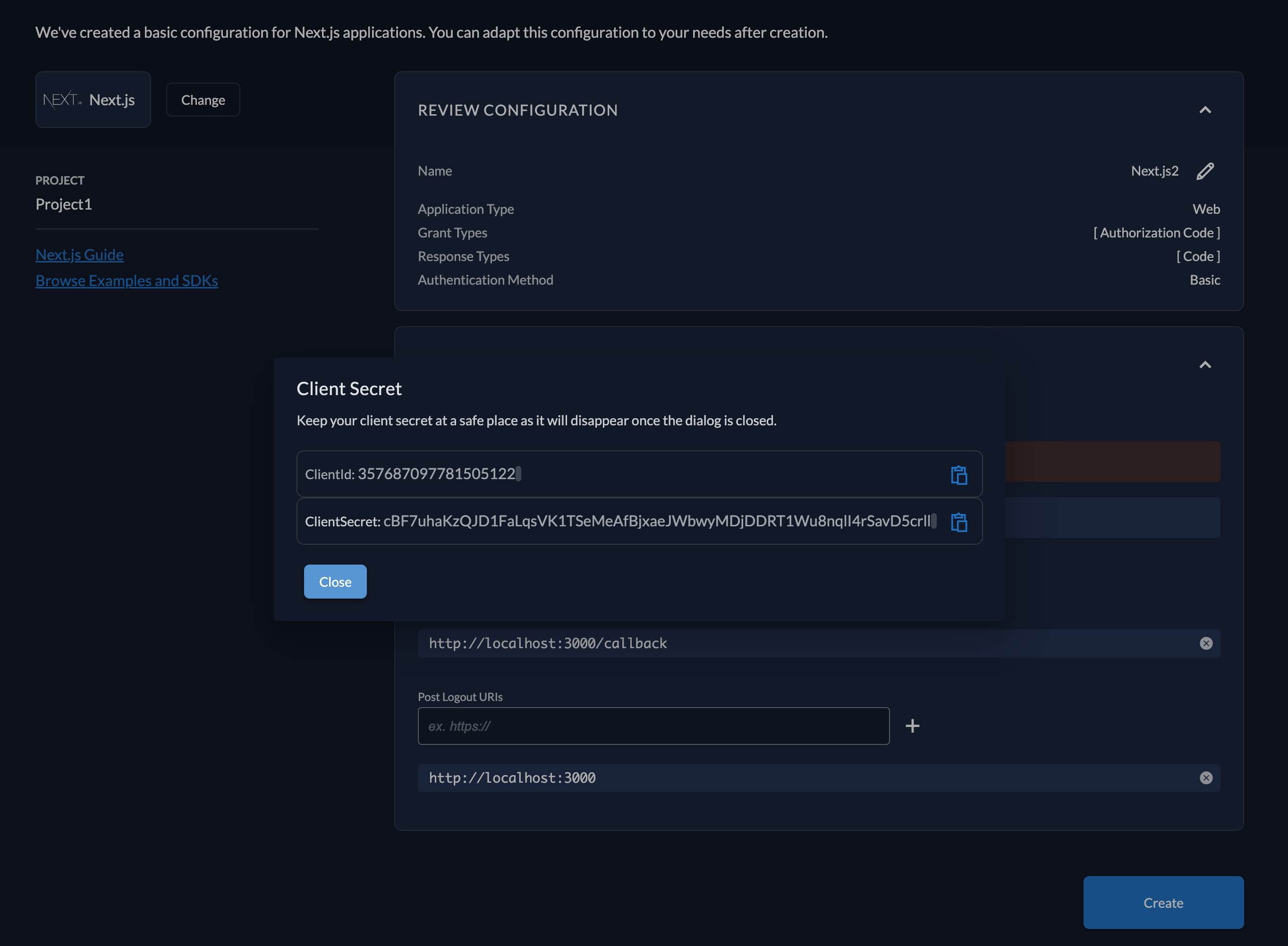 Get Client ID and Secret